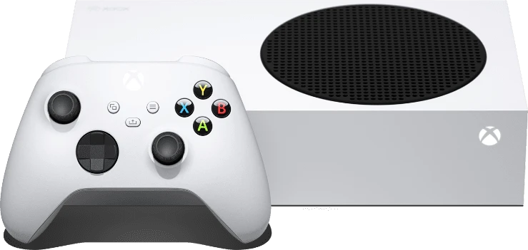 Xbox Series S console with Xbox Wireless Controller.