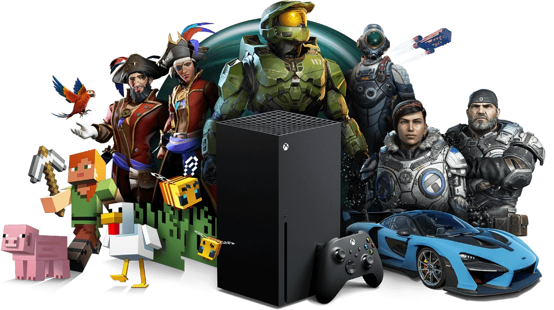 Xbox All Access, Xbox Series S with Xbox game characters