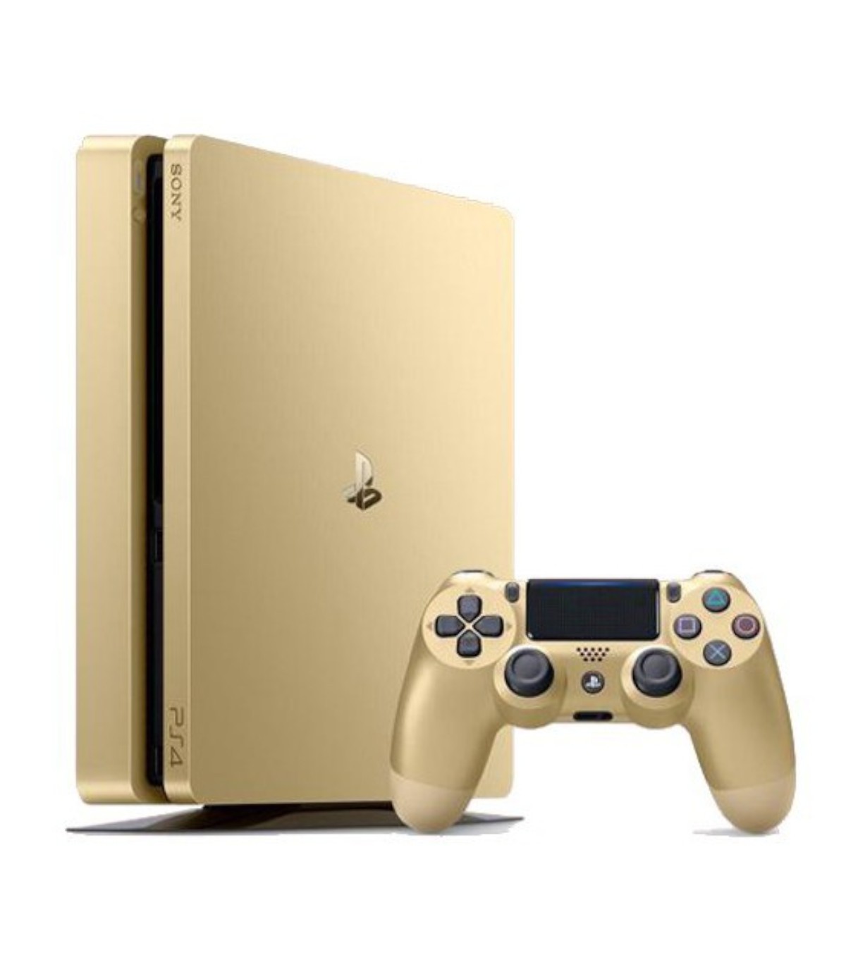 کنسول Playstation 4 Slim Gold 1 TB کارکرده همراه با دو دسته