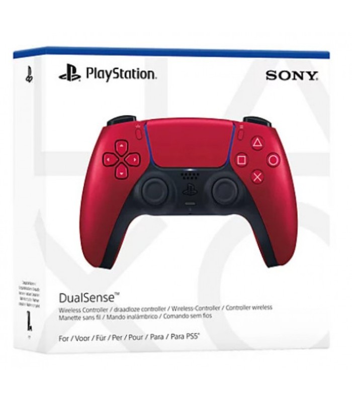 دسته بازی PlayStation 5 DualSense Volcanic Red رنگ قرمز متالیک