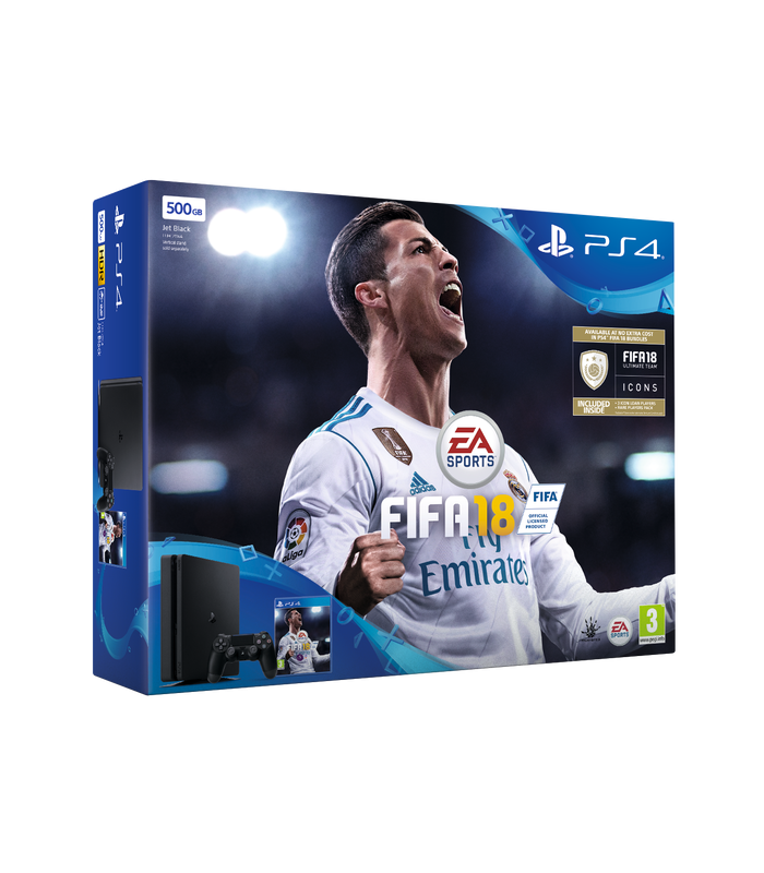 پلی استیشن 4 اسلیم 500 گیگ باندل فیفا 18 PS4 Slim 500GB Ronaldo Edition