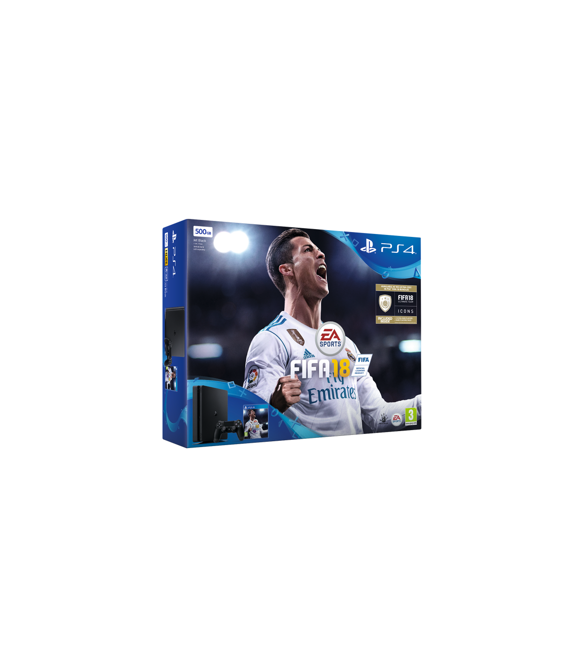 پلی استیشن 4 اسلیم 500 گیگ باندل فیفا 18 PS4 Slim 500GB Ronaldo Edition