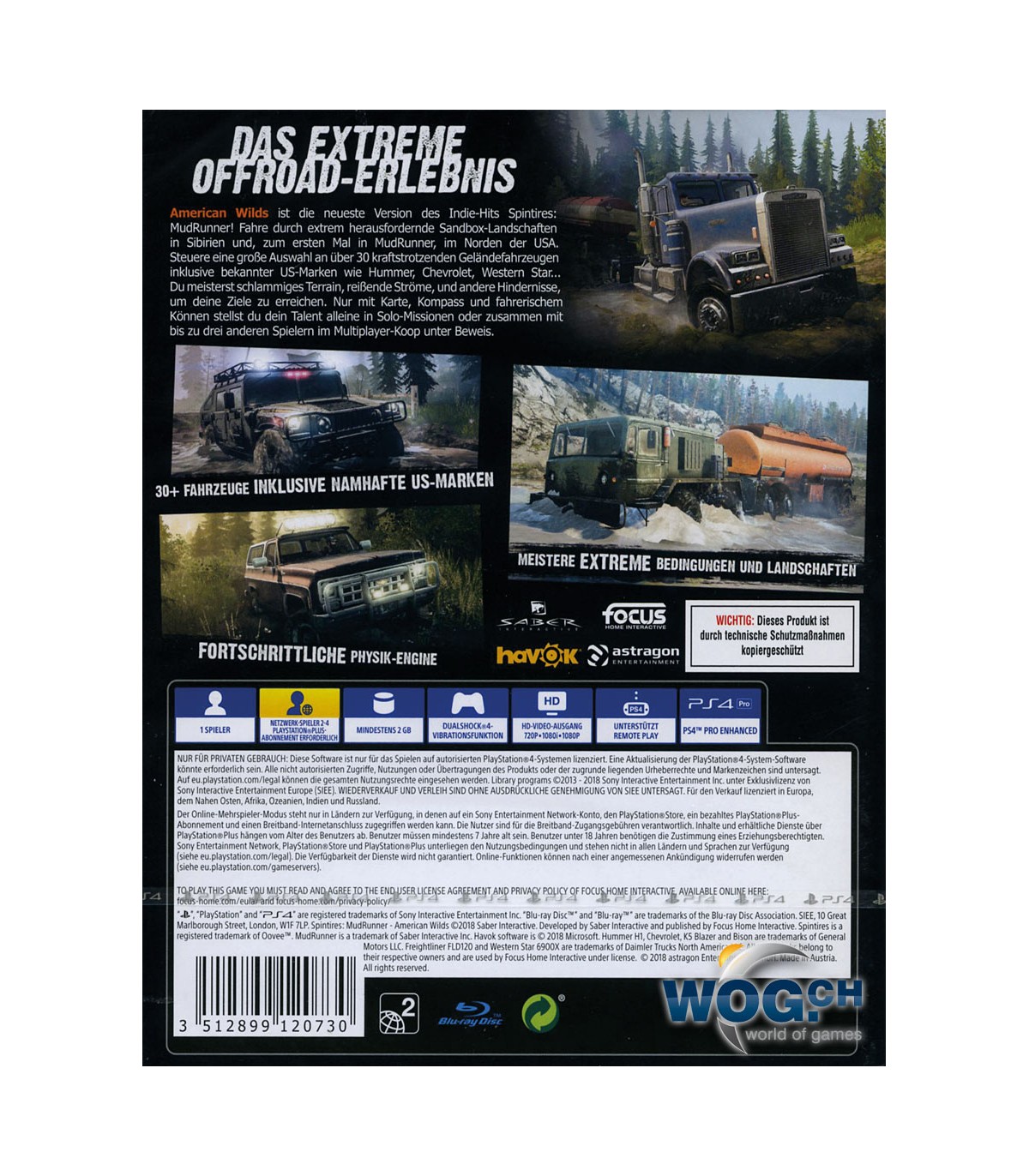 بازی MudRunner American Wilds Edition کارکرده - پلی استیشن 4