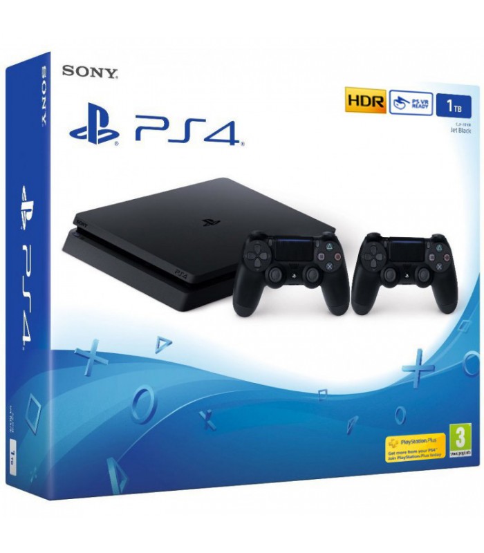 Sony Playstation 4 Slim Region 2 CUH-2116B 1TB 2 Controller Game Console
