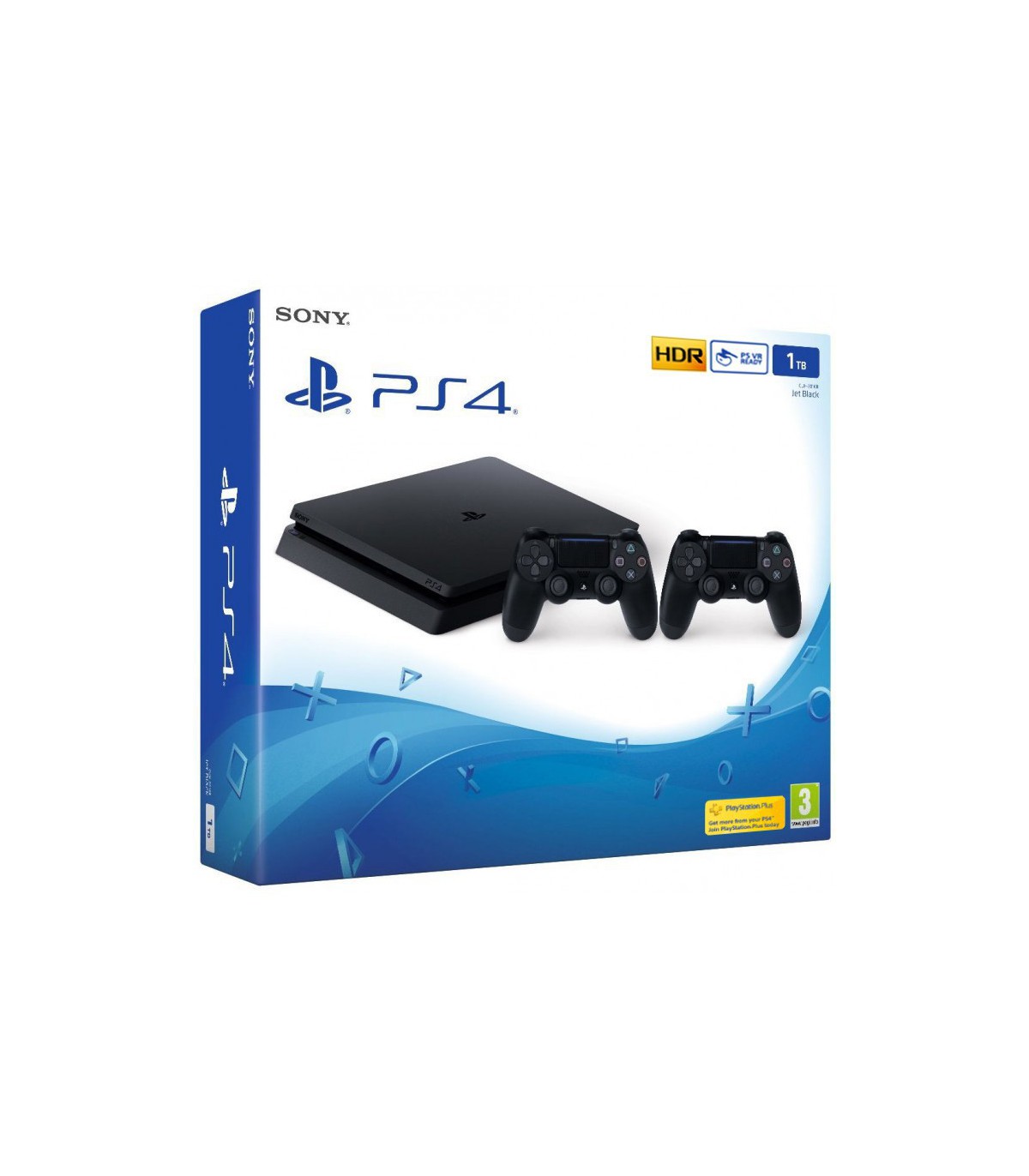 Sony Playstation 4 Slim Region 2 CUH-2116B 1TB 2 Controller Game Console