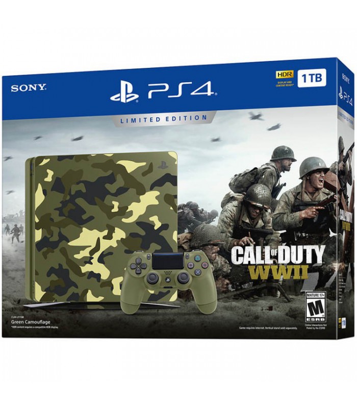 PlayStation 4 Slim 1TB Limited Edition Console - Call of Duty WWII Bundle