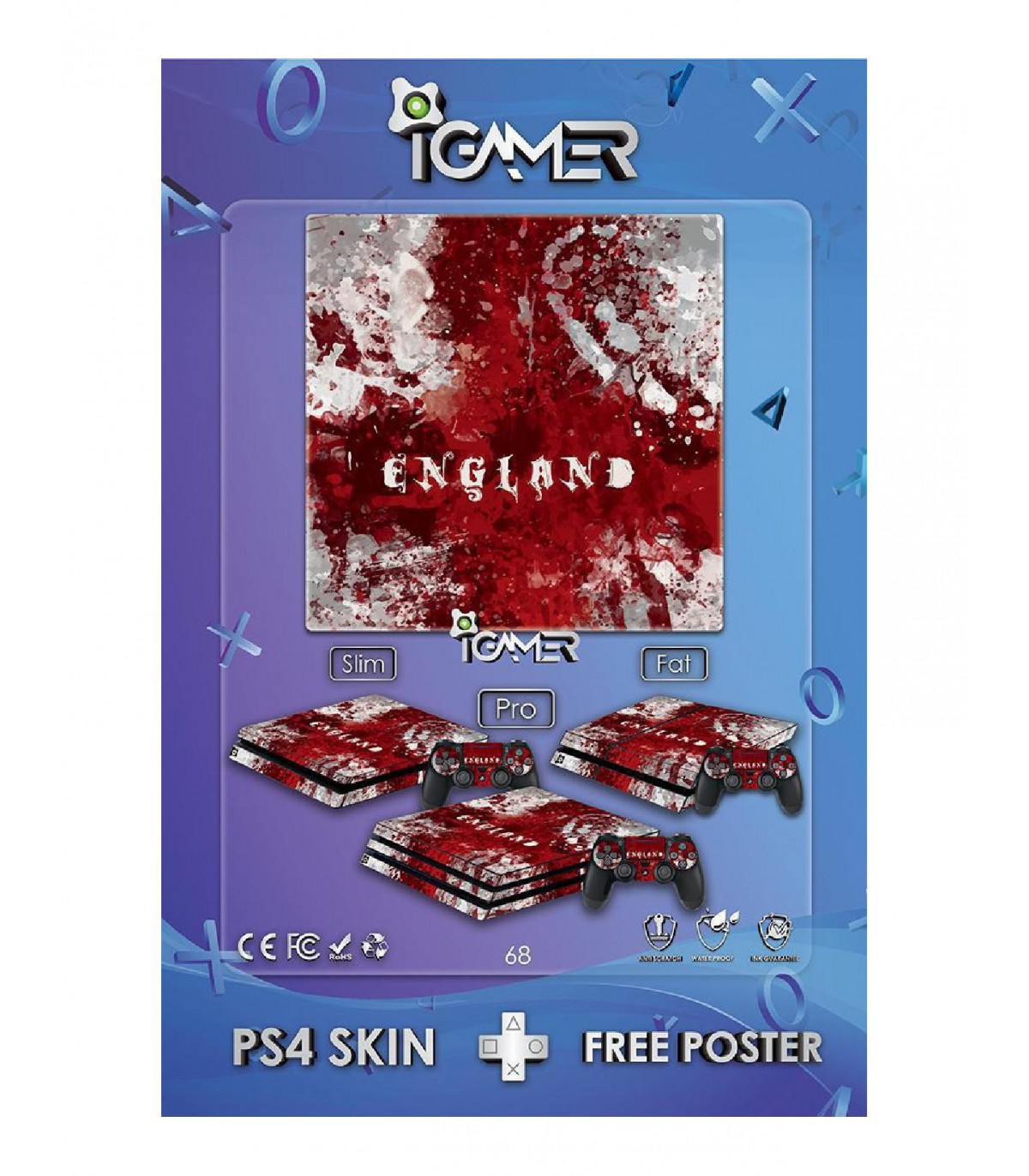 اسکین PS4 اسلیم طرح Bloody England