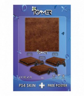 اسکین PS4 اسلیم طرح Leather