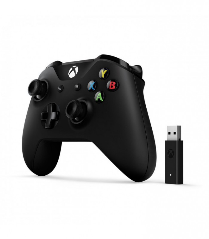 دسته بازی Xbox Wireless Controller + دانگل بیسیم برای Windows 10