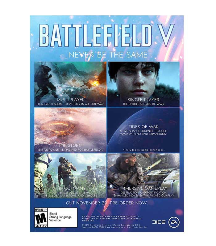 کاور بازی Battlefield V - پلی استیشن 4