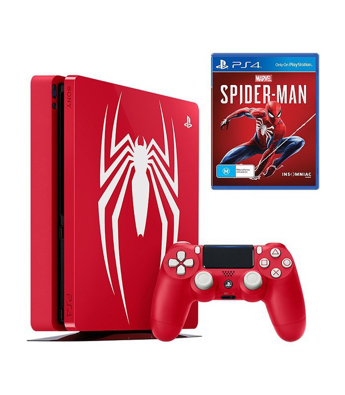 پلی استیشن 4 اسلیم نسخه محدود 1 ترابایت باندل اسپایدرمن (همراه بازی)  PS4 Slim 1TB Spider-Man Edition Bundle
