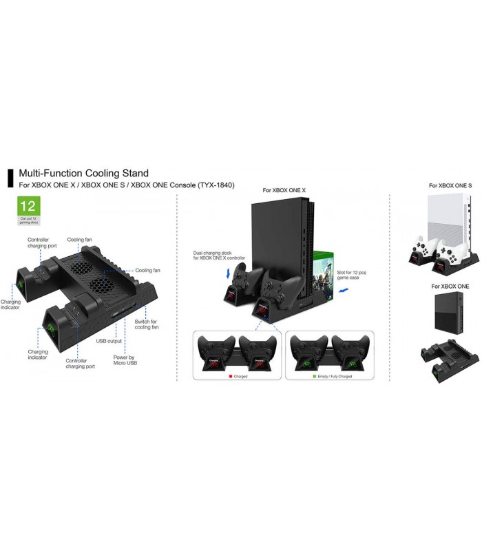 پایه چندکاره ایکس باکس وان DOBE Xbox One Multifunctional Cooler