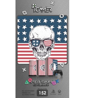 اسکین PS4 آی گیمر طرح اسکلت پرچم آمریکا