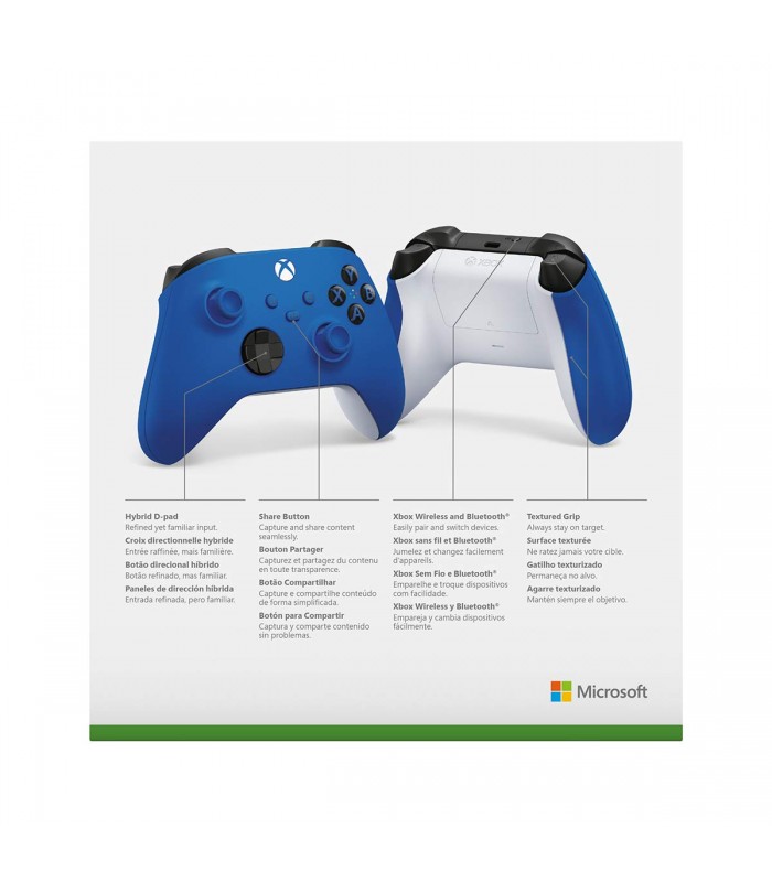 دسته Xbox Wireless Controller طرح Shock Blue برای ایکس باکس سری