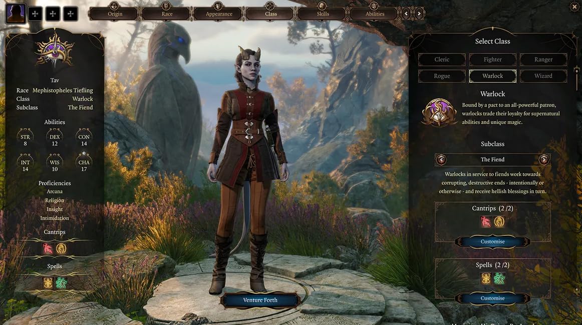 شخصی‌سازی نژاد تیفلینگ و ساب‌کلاس The Fiend برای کلاس وارلاک در بازی Baldur's Gate 3