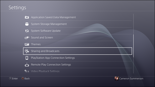 اسکرین شات از صفحه تلویزیون در دستگاه ps4