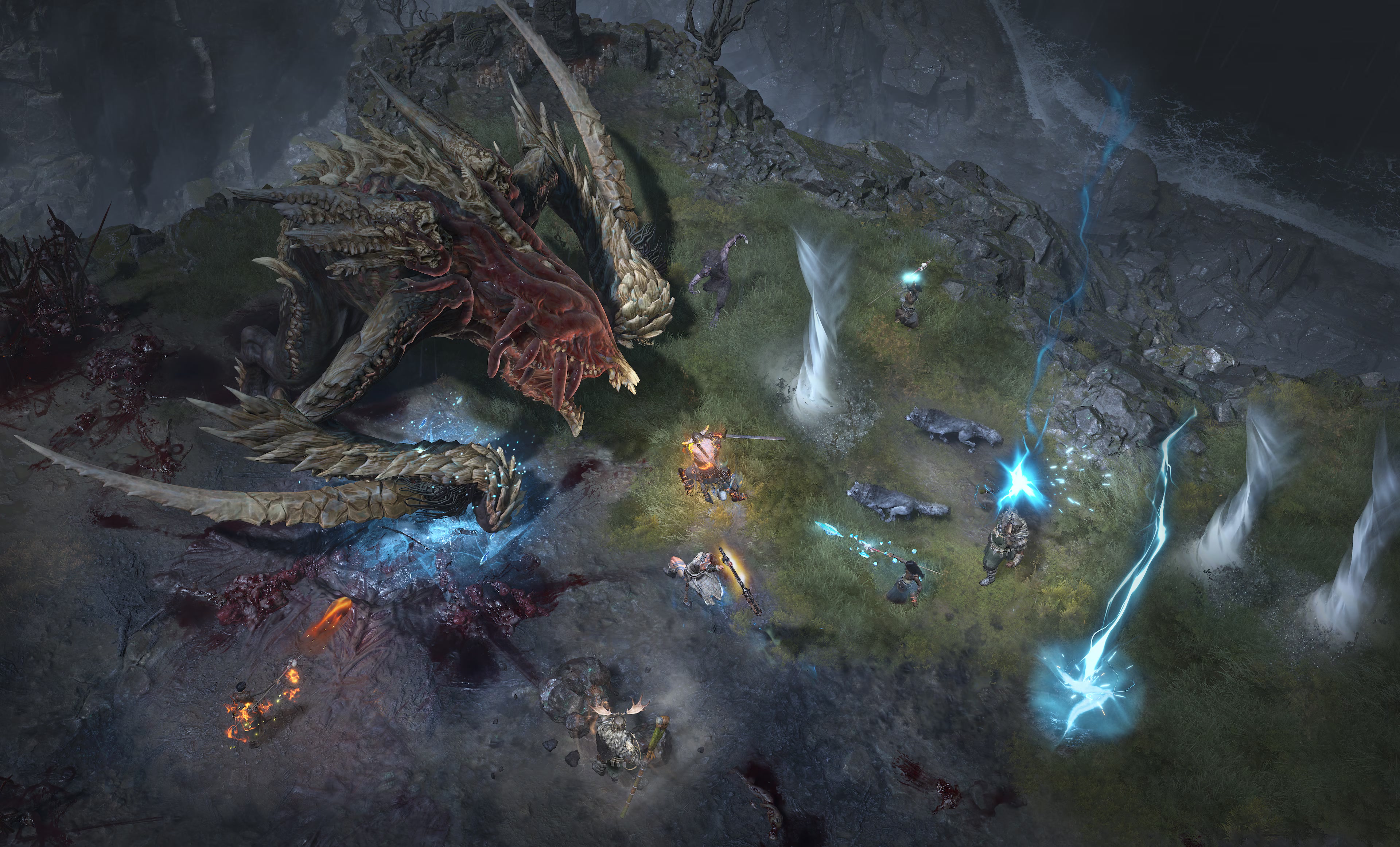 نبرد چندنفره با ورلد باس در بازی Diablo IV